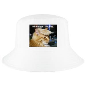 Trump Cat Nine Lives Bitches Cool Comfort Performance Bucket Hat