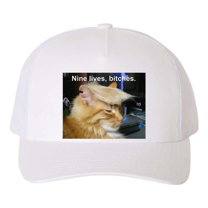 Trump Cat Nine Lives Bitches Yupoong Adult 5-Panel Trucker Hat