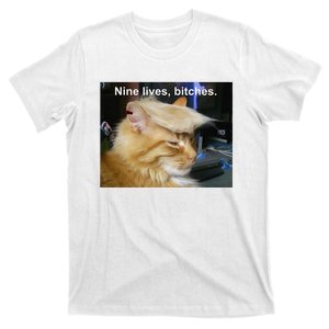 Trump Cat Nine Lives Bitches T-Shirt