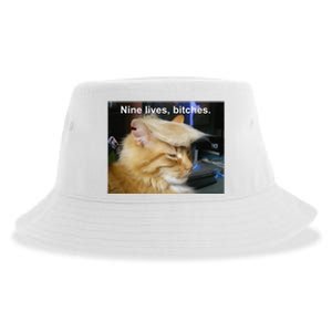 Trump Cat Nine Lives Bitches Sustainable Bucket Hat