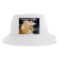 Trump Cat Nine Lives Bitches Sustainable Bucket Hat