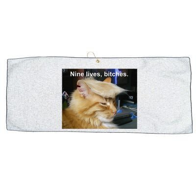 Trump Cat Nine Lives Bitches Large Microfiber Waffle Golf Towel