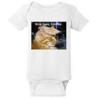 Trump Cat Nine Lives Bitches Baby Bodysuit