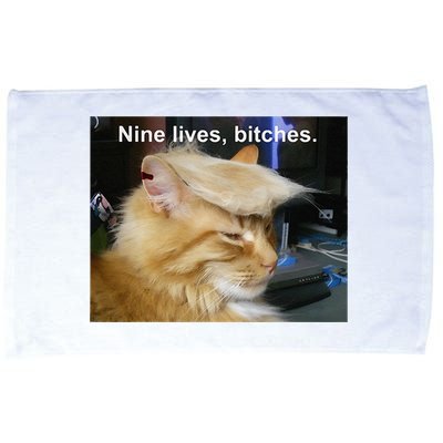 Trump Cat Nine Lives Bitches Microfiber Hand Towel