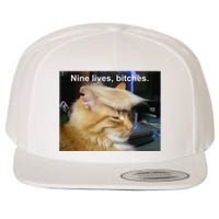 Trump Cat Nine Lives Bitches Wool Snapback Cap