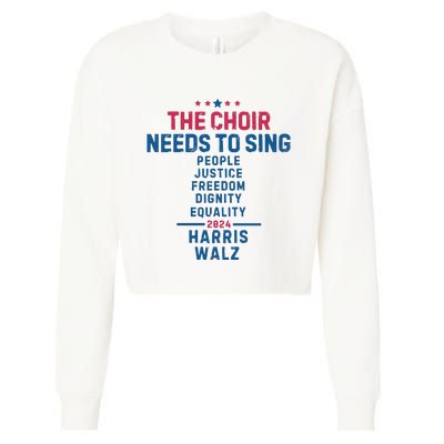 The Choir Needs To Sing Harris Walz Cropped Pullover Crew