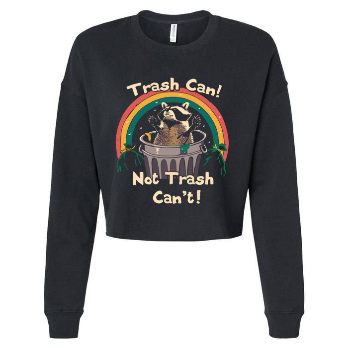 Trash Can Not Trash Cant Funny Cropped Pullover Crew