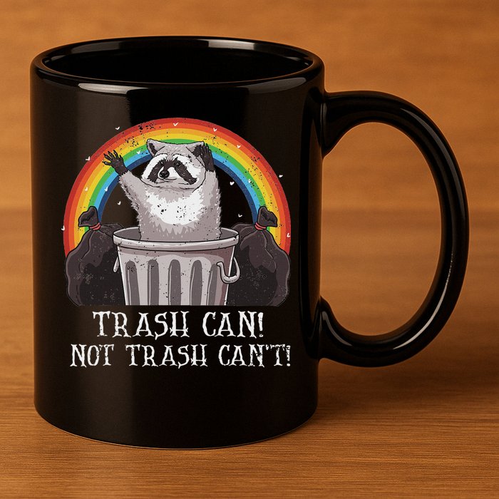 Trash Can Not Trash CanT Funny Raccoon Trash Panda 11oz C Handle Ceramic Mug