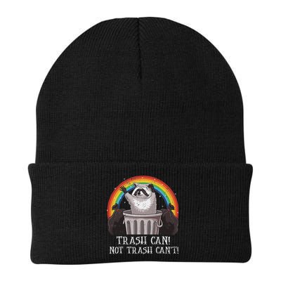 Trash Can Not Trash CanT Funny Raccoon Trash Panda Knit Cap Winter Beanie