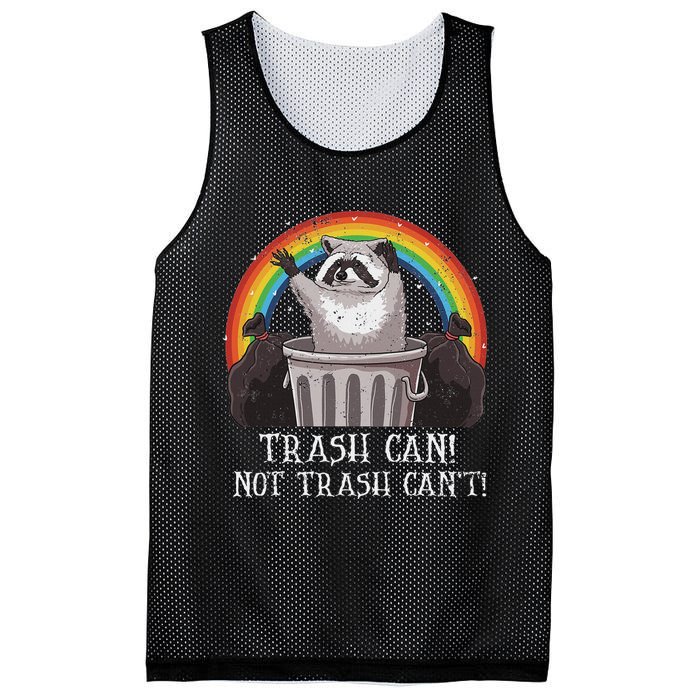 Trash Can Not Trash CanT Funny Raccoon Trash Panda Mesh Reversible Basketball Jersey Tank