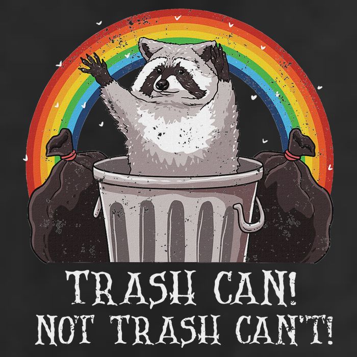 Trash Can Not Trash CanT Funny Raccoon Trash Panda Large Microfiber Waffle Golf Towel