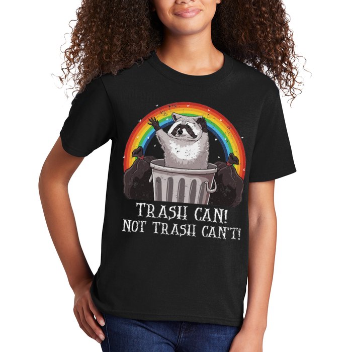 Trash Can Not Trash CanT Funny Raccoon Trash Panda Kids T-Shirt