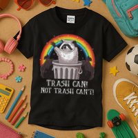Trash Can Not Trash CanT Funny Raccoon Trash Panda Kids T-Shirt