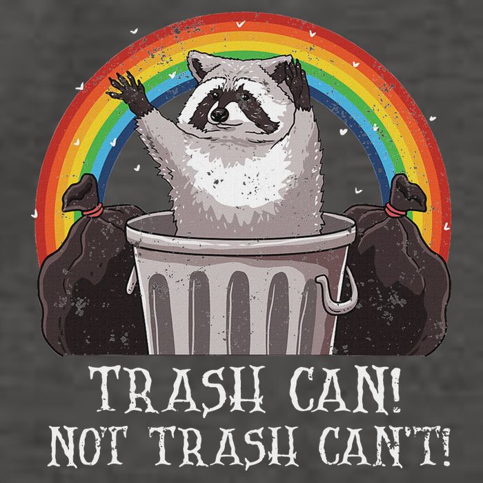 Trash Can Not Trash CanT Funny Raccoon Trash Panda Vector Backpack