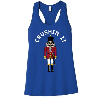 Trendy Christmas Nutcracker Crushin It Women's Racerback Tank