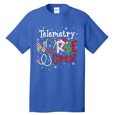 Telemetry Christmas Nurse Crew Nursing Christmas Pattern Great Gift Tall T-Shirt