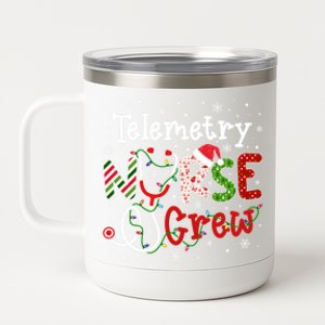 Telemetry Christmas Nurse Crew Nursing Christmas Pattern Great Gift 12 oz Stainless Steel Tumbler Cup