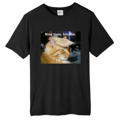 Trump Cat Nine Lives Bitches Tall Fusion ChromaSoft Performance T-Shirt