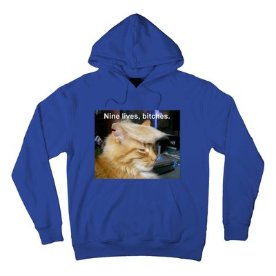 Trump Cat Nine Lives Bitches Hoodie