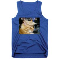 Trump Cat Nine Lives Bitches Tank Top