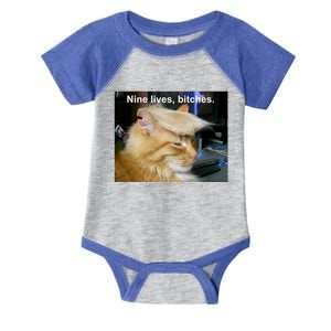 Trump Cat Nine Lives Bitches Infant Baby Jersey Bodysuit