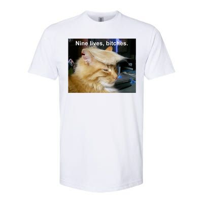 Trump Cat Nine Lives Bitches Softstyle CVC T-Shirt