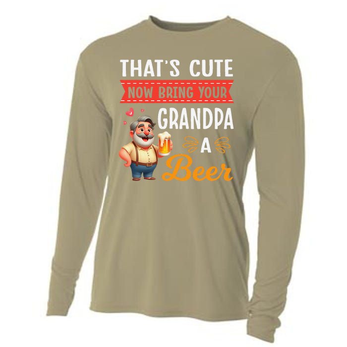 ThatS Cute Now Bring Your Grandpa A Beer Drinker Drunk Love Cooling Performance Long Sleeve Crew