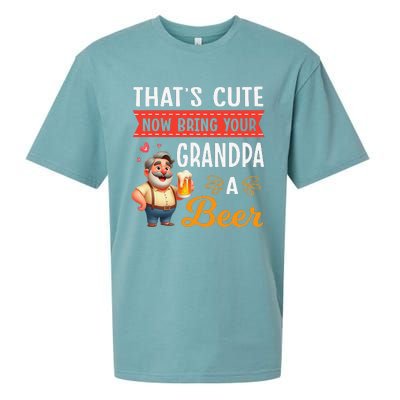 ThatS Cute Now Bring Your Grandpa A Beer Drinker Drunk Love Sueded Cloud Jersey T-Shirt