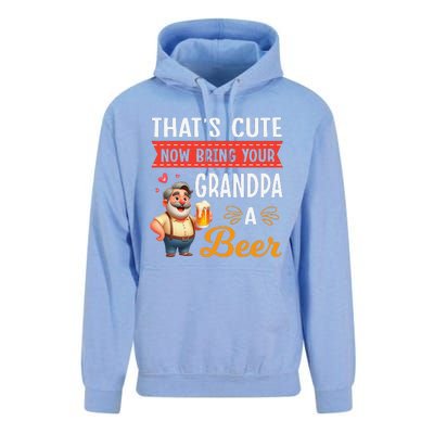 ThatS Cute Now Bring Your Grandpa A Beer Drinker Drunk Love Unisex Surf Hoodie