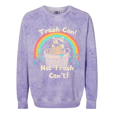 Trash Can Not Trash CanT Funny Raccoon Colorblast Crewneck Sweatshirt
