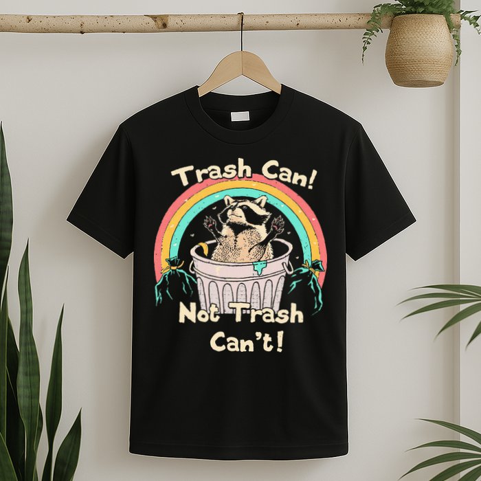 Trash Can Not Trash CanT Funny Raccoon T-Shirt