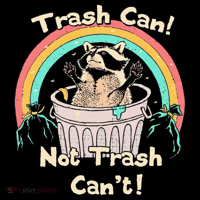 Trash Can Not Trash CanT Funny Raccoon Flatbill Hat