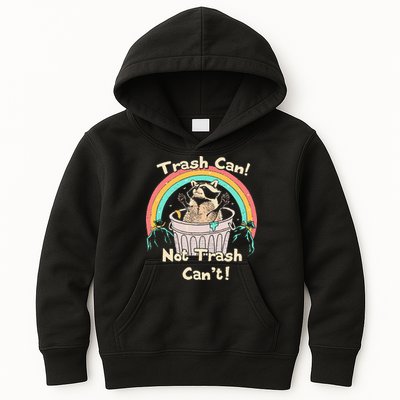 Trash Can Not Trash CanT Funny Raccoon Kids Hoodie