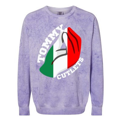 Tommy Cutlets New York Italian Flag Football Colorblast Crewneck Sweatshirt