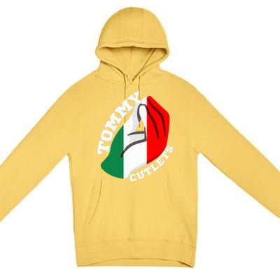 Tommy Cutlets New York Italian Flag Football Premium Pullover Hoodie