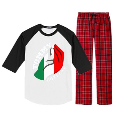 Tommy Cutlets New York Italian Flag Football Raglan Sleeve Pajama Set