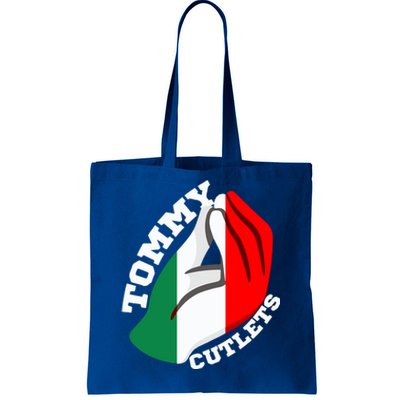 Tommy Cutlets New York Italian Flag Football Tote Bag