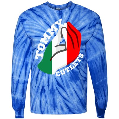 Tommy Cutlets New York Italian Flag Football Tie-Dye Long Sleeve Shirt