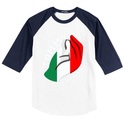 Tommy Cutlets New York Italian Flag Football Baseball Sleeve Shirt