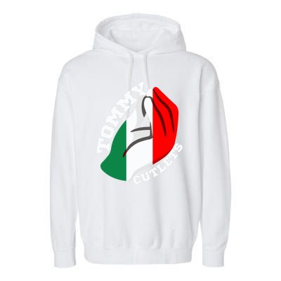 Tommy Cutlets New York Italian Flag Football Garment-Dyed Fleece Hoodie