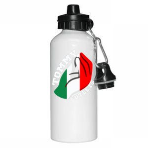 Tommy Cutlets New York Italian Flag Football Aluminum Water Bottle 