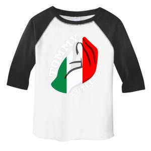 Tommy Cutlets New York Italian Flag Football Toddler Fine Jersey T-Shirt