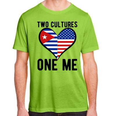 Two Cultures One Me Cuban American Heart Flag Adult ChromaSoft Performance T-Shirt