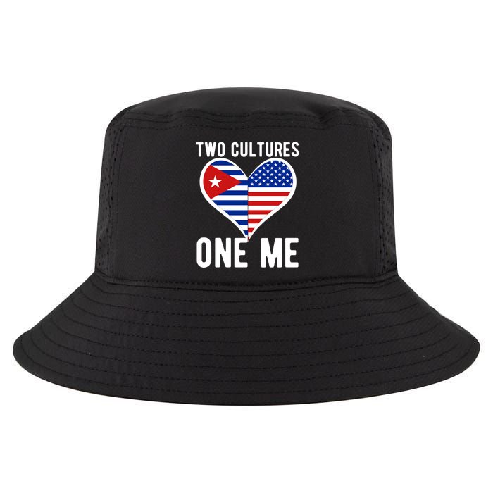 Two Cultures One Me Cuban American Heart Flag Cool Comfort Performance Bucket Hat