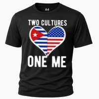Two Cultures One Me Cuban American Heart Flag Performance Shirt