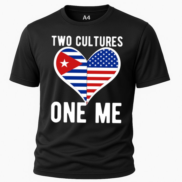Two Cultures One Me Cuban American Heart Flag Performance Shirt