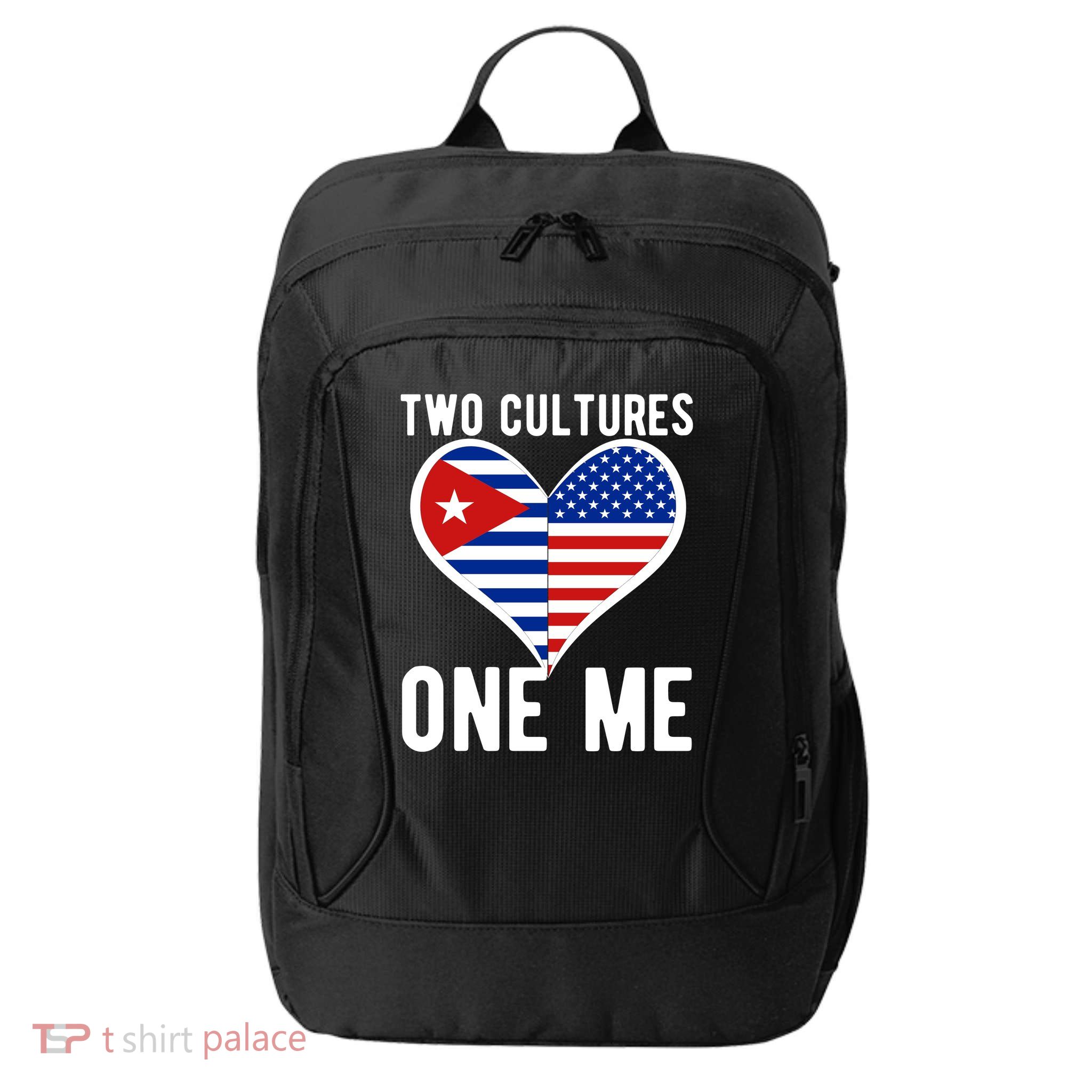Two Cultures One Me Cuban American Heart Flag City Backpack