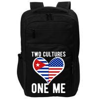 Two Cultures One Me Cuban American Heart Flag Impact Tech Backpack