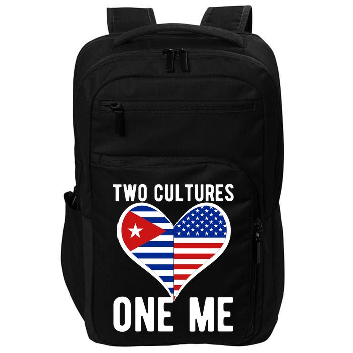 Two Cultures One Me Cuban American Heart Flag Impact Tech Backpack