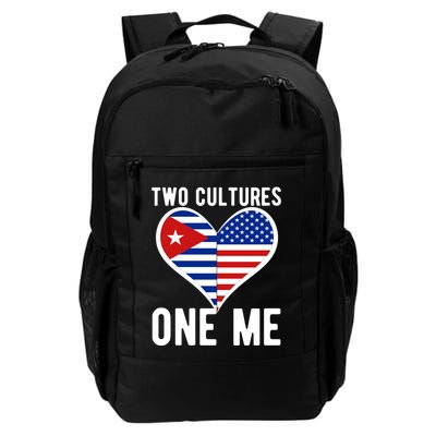 Two Cultures One Me Cuban American Heart Flag Backpack